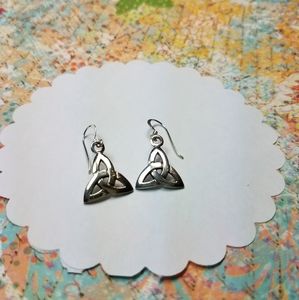 Celtic Trinity Sterling Earrings with Gift Box 925
